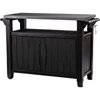 Keter - Mueble Barbacoa grande para jardín- Capacidad 279 litros- Color marrón
